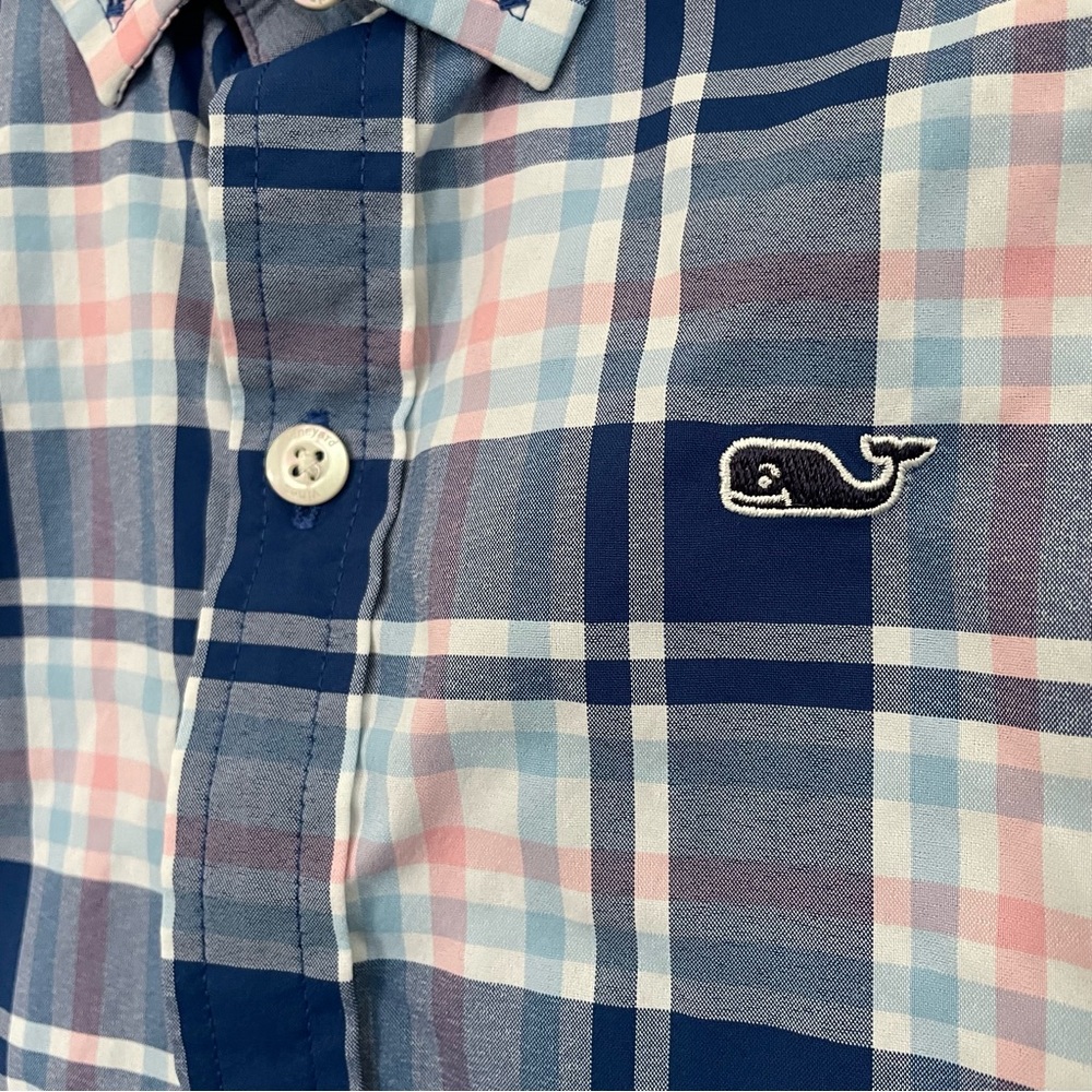 Vineyard Vines Performance (non iron) Whale Shirt size 4T boys